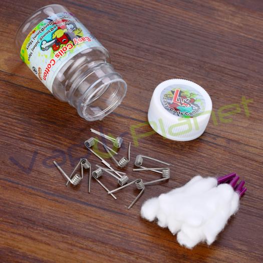 Easy Coils Cotton - 10 Coils Fused Clapton + 10 Tiras Algodão