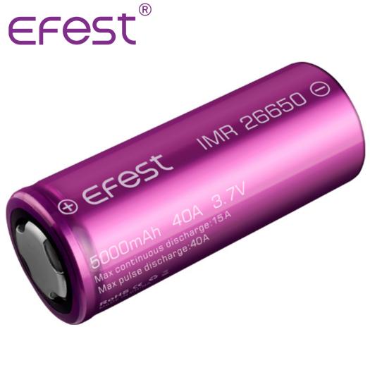Pilha IMR 26650 5000mAh 40A 3.7V recarregável de alto desempenho
