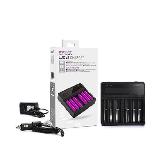 Efest LUC V6 Charger con enchufe EU y cargador de coche