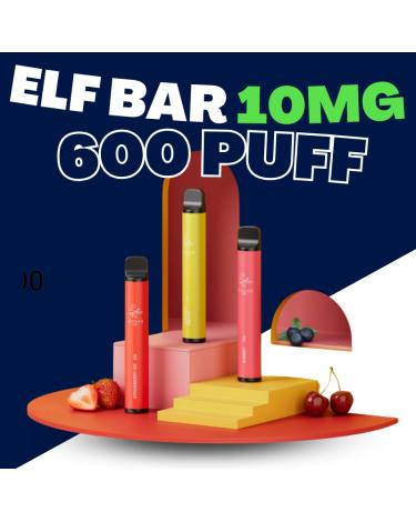 Elf Bar 600 Pod System - Descartável 10MG