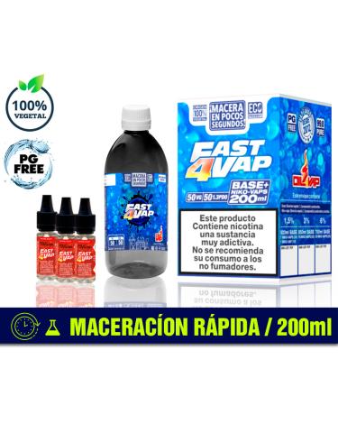 FAST4VAP - Pack Base + Nicokits 200ML - MACERAÇÃO RÁPIDA