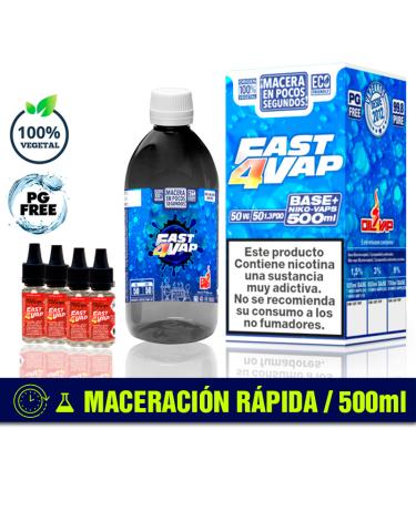 FAST4VAP - Pack Base + Nicokits 500ML - MACERAÇÃO RÁPIDA