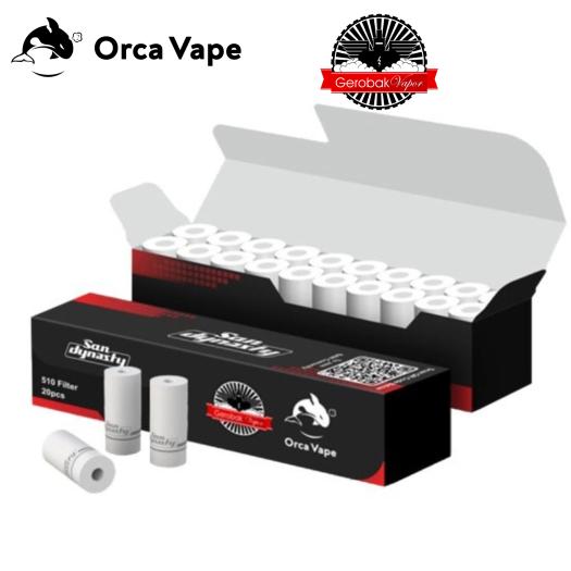 Filtro Drip Tip 510 20pcs - Orca Vape