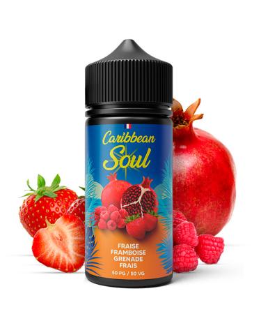 Fraise Framboise Grenade 100ml + 2 Nicokits - Caribbean Soul