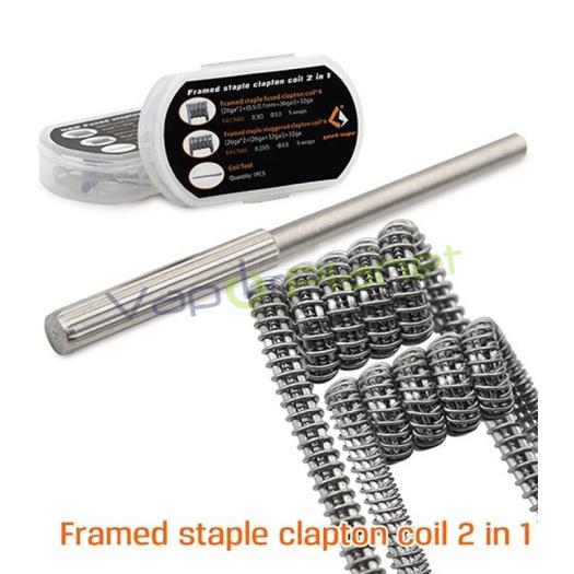 Framed Staple Clapton Coil 2 in 1 (8 pcs) - Resistores pré-fabricados