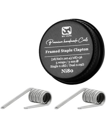 Framed Staple Clapton Ni80 0.18Ω Handmade (2pcs) - BD Vape