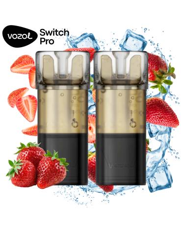 Strawberry Ice | Pack 2 uds | Cartuchos Pré-Carregado 20mg Vozol Switch Pro
