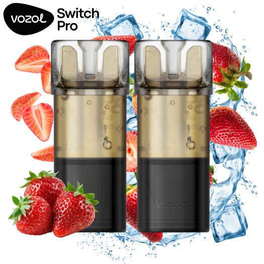 Strawberry Ice | Pack 2 uds | Cartuchos Pré-Carregado 20mg Vozol Switch Pro