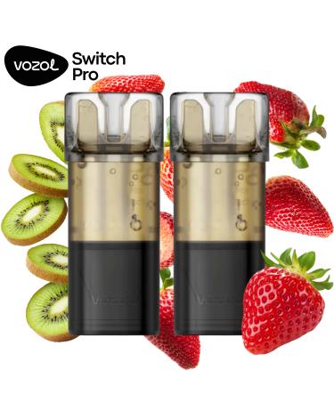 Strawberry Kiwi | Pack 2 uds | Cartuchos Pré-Carregado 20mg Vozol Switch Pro
