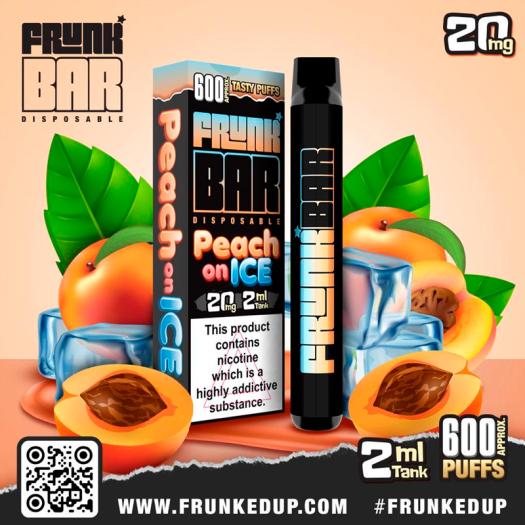Frunk Bar PEACH ON ICE 600 Puffs 20mg - POD DESECHABLE