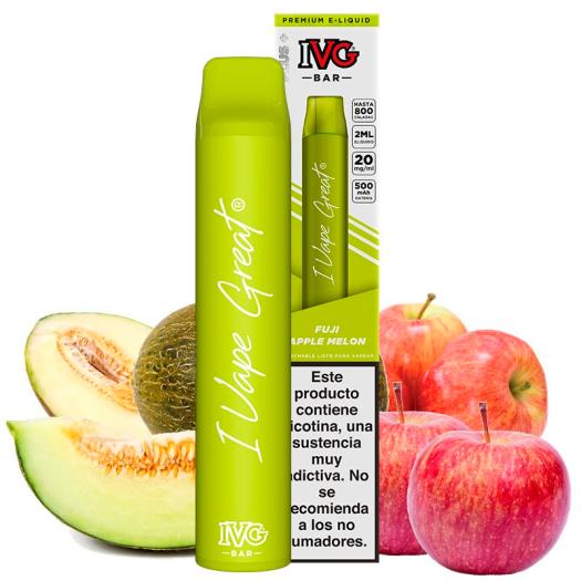 Fuji Apple Melon 600puffs - IVG Bar Plus 20mg - POD Descartável