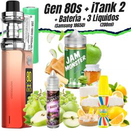 GEN 80S iTank 2 Version (NEON ORANGE) + Pilha Samsung 18650 + 3 Líquidos (200ml)