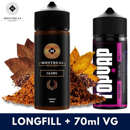 GLORY Montreal Original Aroma 30ml (Longfill) + 70ml VG Fast GLORY Montreal Original Aroma 30ml (Longfill) + 70ml VG Fast