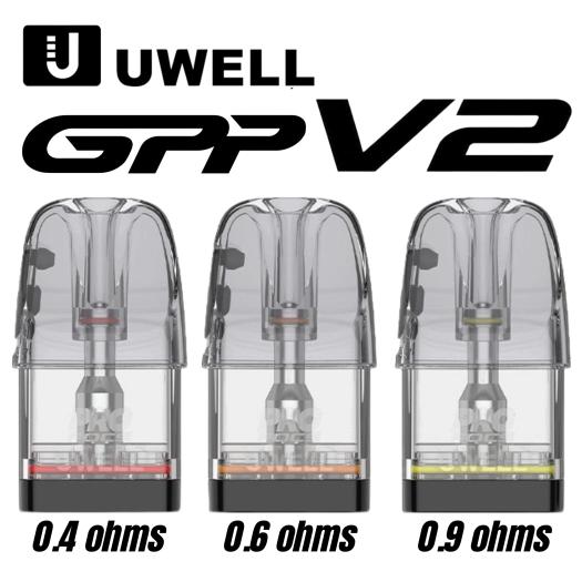 GPP V2 Cartuchos 0.4/0.6/0.9Ω (3pcs) Uwell