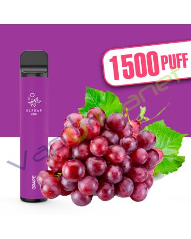 GRAPE Elf Bar 1500 4,8ml Pod System - Descartável - SEM NICOTINA