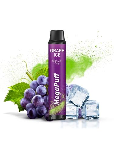 Grape Ice MegaPuff – 3000 PUFF – Descartável SEM NICOTINA