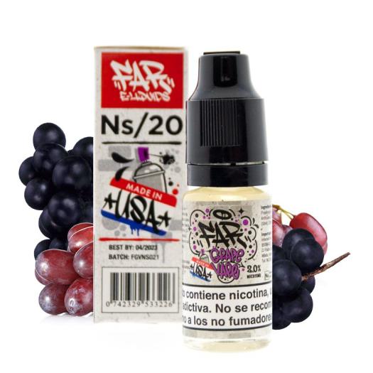 GRAPE VAPE - ELEMENT ELIQUID SALTS 10 ml - Líquido con SALES DE NICOTINA