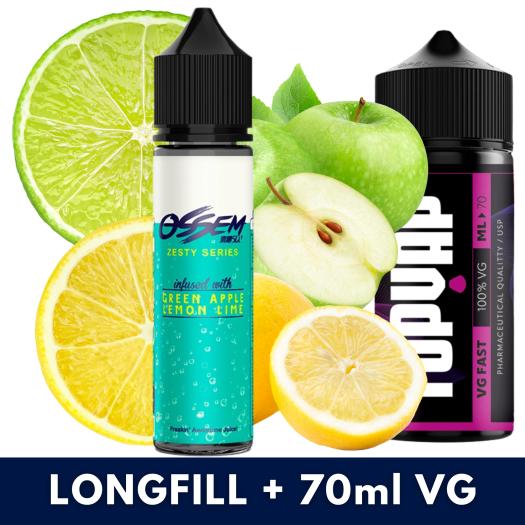 Green Apple Lemon Lime 20ml/60 (Longfill) Ossem + 70ml VG Fast