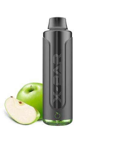 Green APPLE X-Bar MAX - 6500 Puffs - POD DESCARTÁVEL SEM NICOTINA