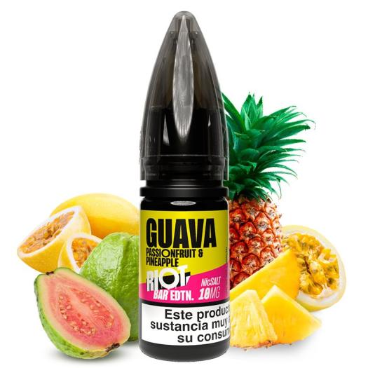 GUAVA PASSIONFRUIT PINEAPPLE - Riot Squad Bar EDTN 10 ml - 10 mg y 20 mg - Líquido con SAIS DE NICOTINA