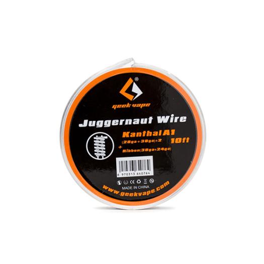 Fio Resistivo Juggernaut Kanthal A1 ( 28Ga+38Ga)*2 + ( 38Ga*24Ga)- Geekvape