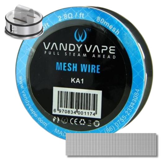 Bobina Kanthal A1 Mesh wire 80mesh 5ft (2.8Ω/ft) - Vandy Vape