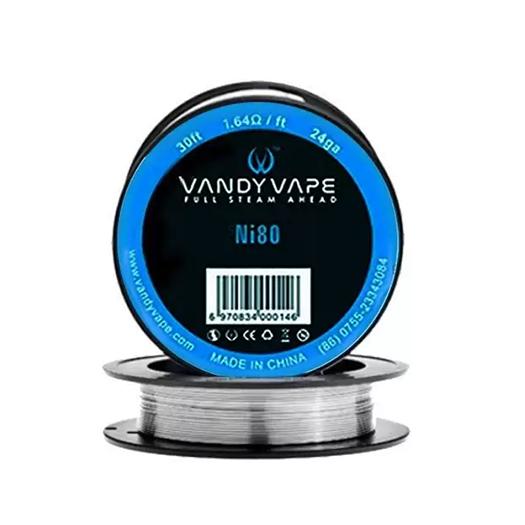 Hilo Resistivo Ni80 24ga 30ft (1.64Ω/ft) - Vandy Vape