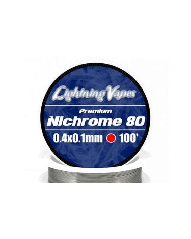 Fio Resistivo NICHROME 80 0.4x0.1 - 30 Metros Lightning Vapes
