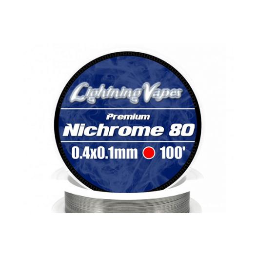 Fio Resistivo NICHROME 80 0.4x0.1 - 30 Metros Lightning Vapes
