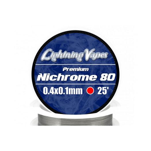 Fio Resistivo NICHROME 80 0.4x0.1 - 7,5Metros - Lightning Vapes