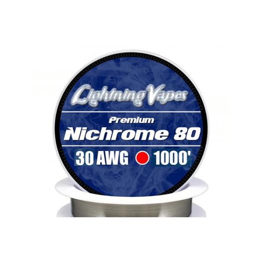 Fio resistivo NICHROME 80 300 metros - Lightning Vapes 32/34/36/38/40 AWG