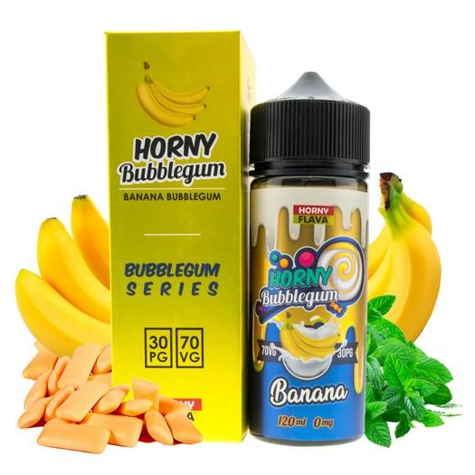 Horny Flava - Banana Bubblegum 100ml + 2 Nicokits Gratis Horny Flava - Banana Bubblegum 100ml + 2 Nicokits Gratis