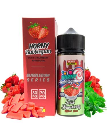 Horny Flava - Sour Strawberry Bubblegum 100ml + 2 Nicokits Gratis