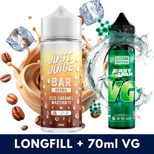 Iced Caramel Macchiato 24ml/120 (Longfill) Just Juice Bar + 70ml VG Fast