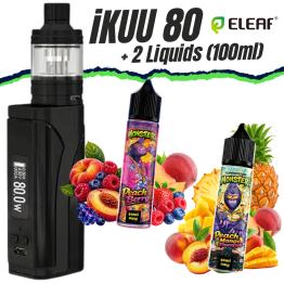 iKuu 80 Kit (Black) Eleaf + 2 Líquidos (100ml)