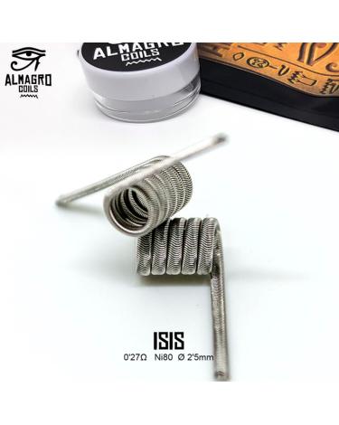 ISIS - Single coil 0.27Ω Ni80 ⵁ2.5mm 5.5vueltas ALMAGRO Coils