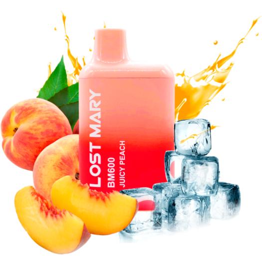 JUICY PEACH Elf Lost Mary BM600 20mg Sal - Descartável