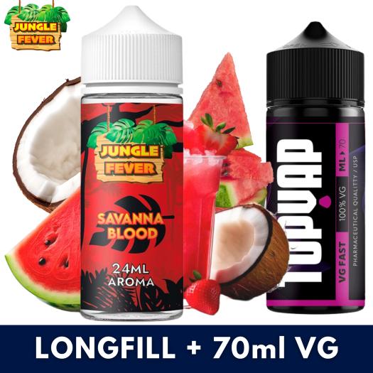 Jungle Fever Savanna Blood 24ml/120 (Longfill) + VG FAST 70ML Jungle Fever Savanna Blood 24ml/120 (Longfill) + VG FAST 70ML