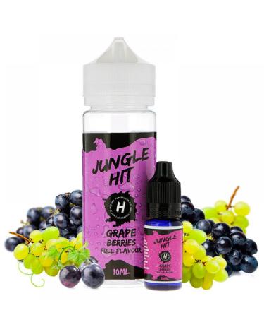 Jungle Hit Shake e Vape Grape Berries 120ml/10ml - Aroma + Garrafa Vazia 120ml