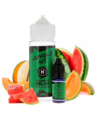 Jungle Hit Shake e Vape Watermelon Melon 120ml/10ml - Aroma + Garrafa Vazia 120ml