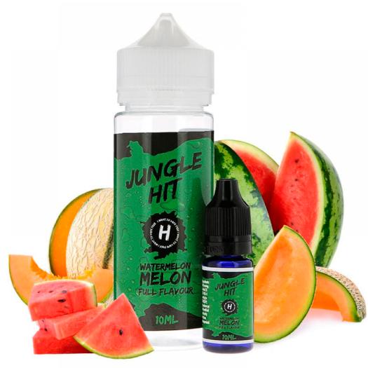 Jungle Hit Shake e Vape Watermelon Melon 120ml/10ml - Aroma + Garrafa Vazia 120ml