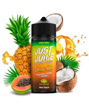 Just Juice Exotic Fruits Papaya, Pineapple & Coconut 100ml + Nicokits Gratis