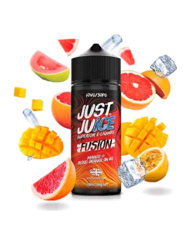 Just Juice FUSION BLOOD ORANGE MANGO ON  ICE 100ml + Nicokits Gratis