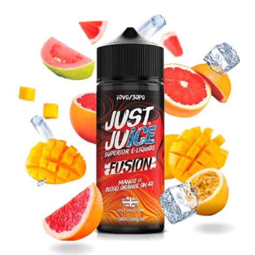 Just Juice FUSION BLOOD ORANGE MANGO ON  ICE 100ml + Nicokits Gratis
