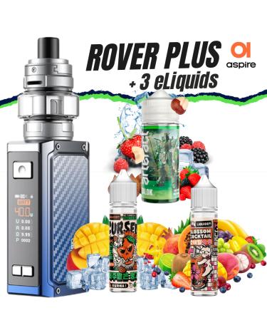 Kit ROVER PLUS (Carbon Blue) + 3 Líquidos (200ml)