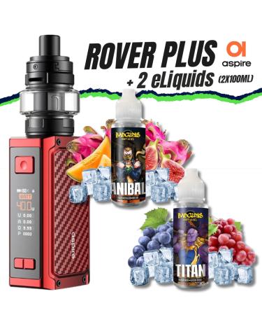 Kit ROVER PLUS (Carbon RED) + 2 Líquidos (200ml)