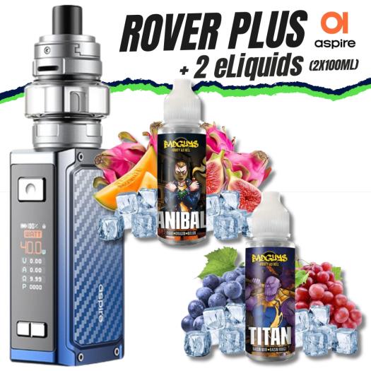 Kit ROVER PLUS (Carbon BLUE) + 2 Líquidos (200ml)