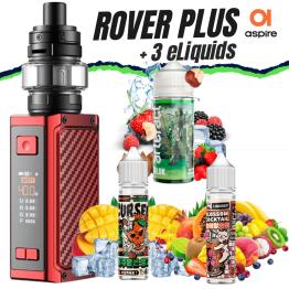 Kit ROVER PLUS (Carbon RED) + 3 Líquidos (200ml)