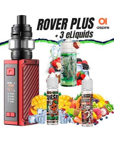 Kit ROVER PLUS (Carbon RED) + 3 Líquidos (200ml)