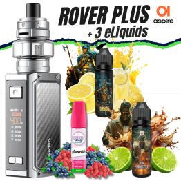 Kit ROVER PLUS (Carbon SILVER) + 3 Líquidos (150ml)